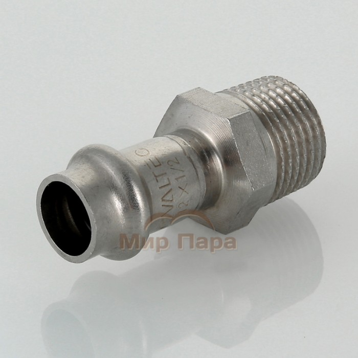 Муфта пресс с наружной резьбой Valtec 15х1/2" (VTi.901.I) Муфта пресс с наружной резьбой Valtec 15х1/2" (VTi.901.I)