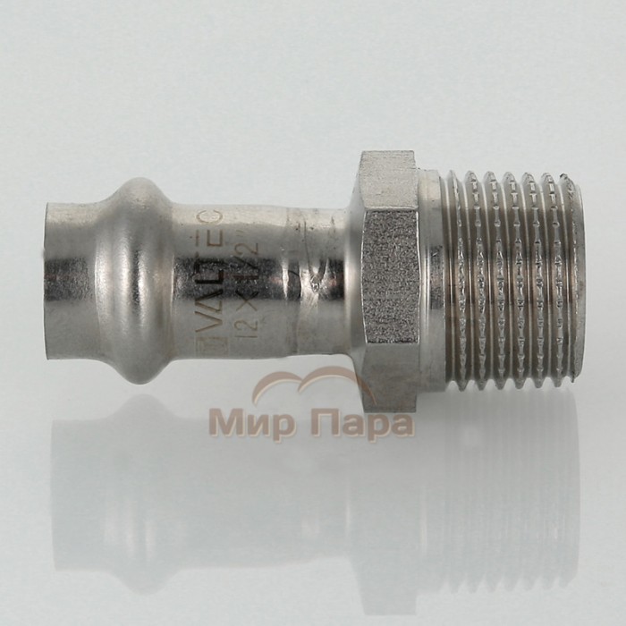 Муфта пресс с наружной резьбой Valtec 15х1/2" (VTi.901.I) Муфта пресс с наружной резьбой Valtec 15х1/2" (VTi.901.I)