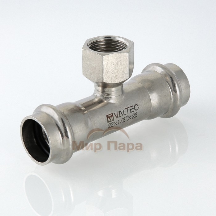 Тройник пресс с внутренней резьбой Valtec 22х1/2" (VTi.932.I)