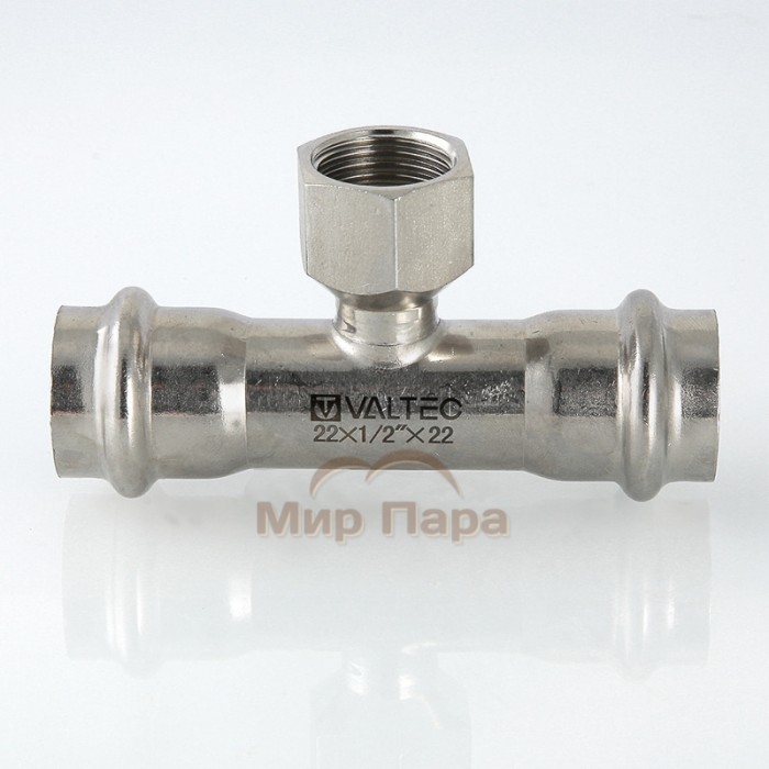 Тройник пресс с внутренней резьбой Valtec 22х1/2" (VTi.932.I)