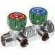 Регулирующий коллектор FAR 1" (ВР-НР) с 2 отв. 1/2" НР плск.упл. (FK 3821 112TP)