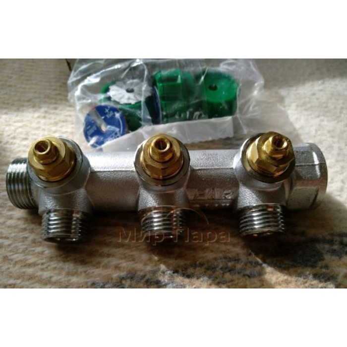 Регулирующий коллектор FAR 1" (ВР-НР) с 2 отв. 3/4" НР Eurokonus (FK 3821 134)