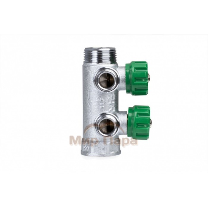 Регулирующий коллектор FAR 1" (ВР-НР) с 2 отв. 1/2" НР плск.упл. (FK 3821 112TP)