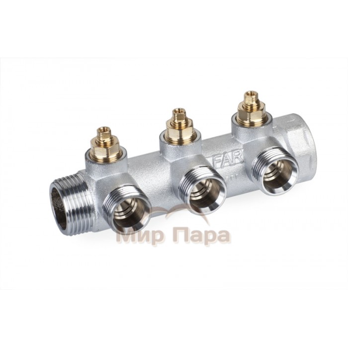 Регулирующий коллектор FAR 1" (ВР-НР) с 4 отв. 1/2" НР плск.упл. (FK 3824 112TP)