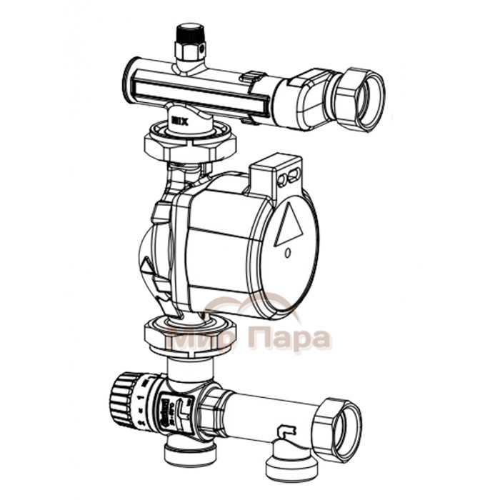 Насосно-смесительный узел Barberi с насосом Grundfos, 27B040N4T3