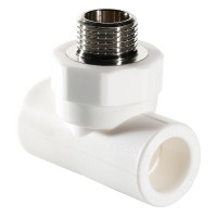 Тройник полипропиленовый с переходом на наружную резьбу Valtec 20х1/2" (VTp.733.0)