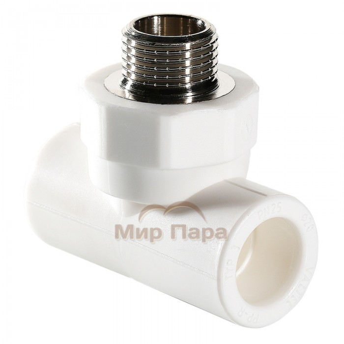 Тройник полипропиленовый с переходом на наружную резьбу Valtec 20х1/2" (VTp.733.0)