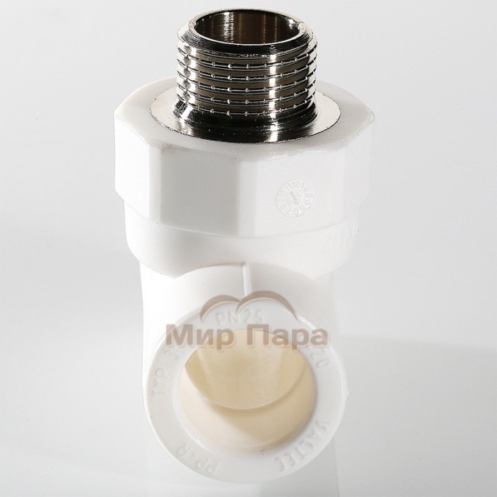 Тройник полипропиленовый с переходом на наружную резьбу Valtec 20х1/2" (VTp.733.0)