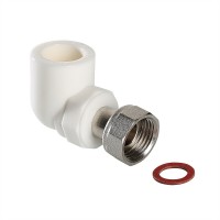 Угольник полипропиленовый с накидной гайкой Valtec 25х3/4" (VTp.758.0)