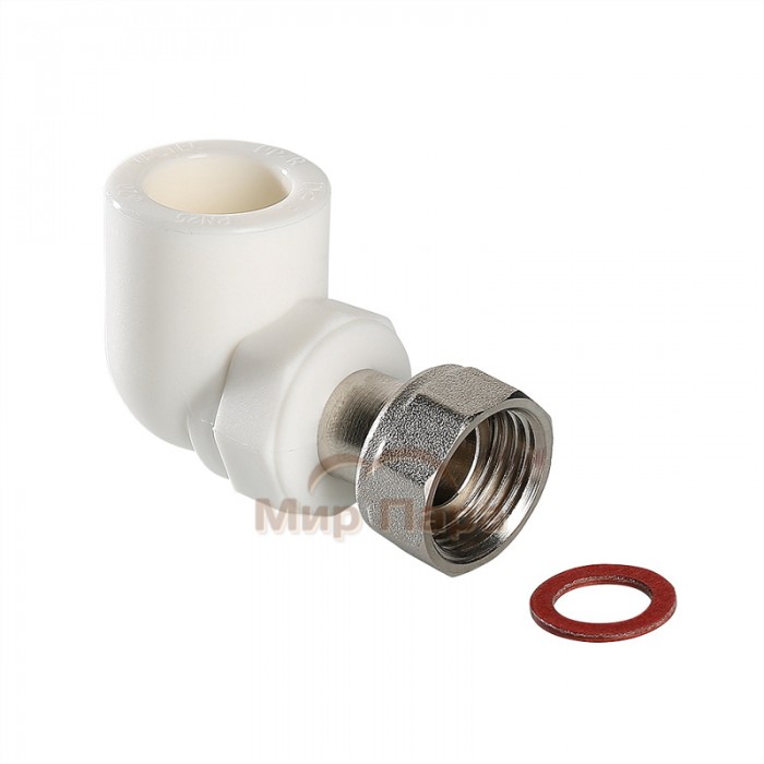 Угольник полипропиленовый с накидной гайкой Valtec 25х3/4" (VTp.758.0)