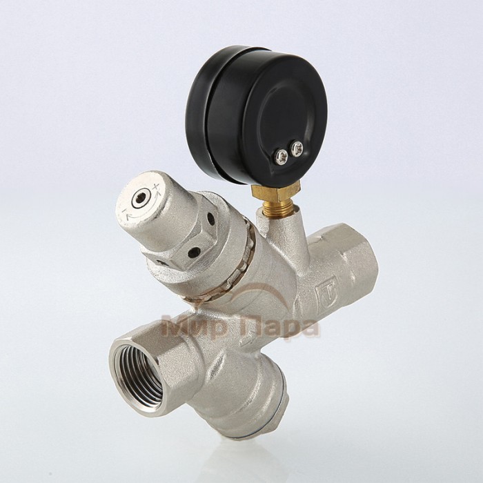 Подпиточный клапан с фильтром и манометром Valtec 1/2" (VT.515.N.04)