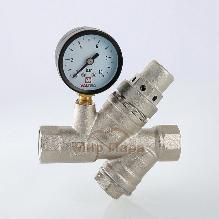 Подпиточный клапан с фильтром и манометром Valtec 1/2" (VT.515.N.04)