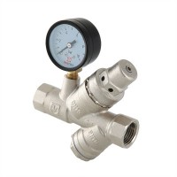 Подпиточный клапан с фильтром и манометром Valtec 1/2" (VT.515.N.04)