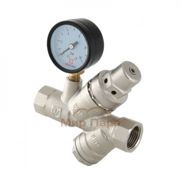 Подпиточный клапан с фильтром и манометром Valtec 1/2" (VT.515.N.04)