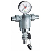 Фильтр 1/2" НР-НР, с манометром, 300мкм, Max: 95 °C, 25 бар FAR FA 3944 12