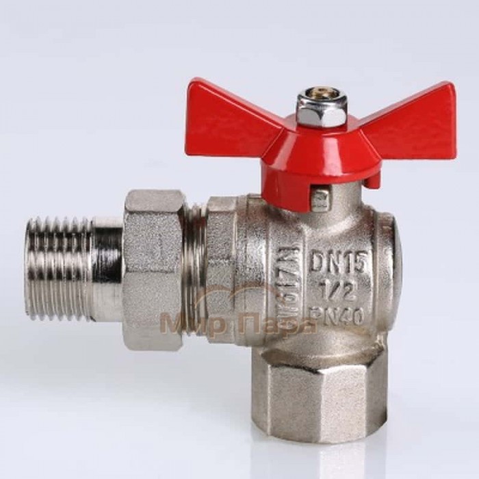 Кран шаровой с полусгоном угловой Valtec Base 1/2" (VT.228.N)