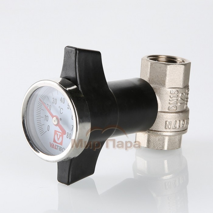 Кран шаровой с термометром Valtec 3/4" (VT.808.N)
