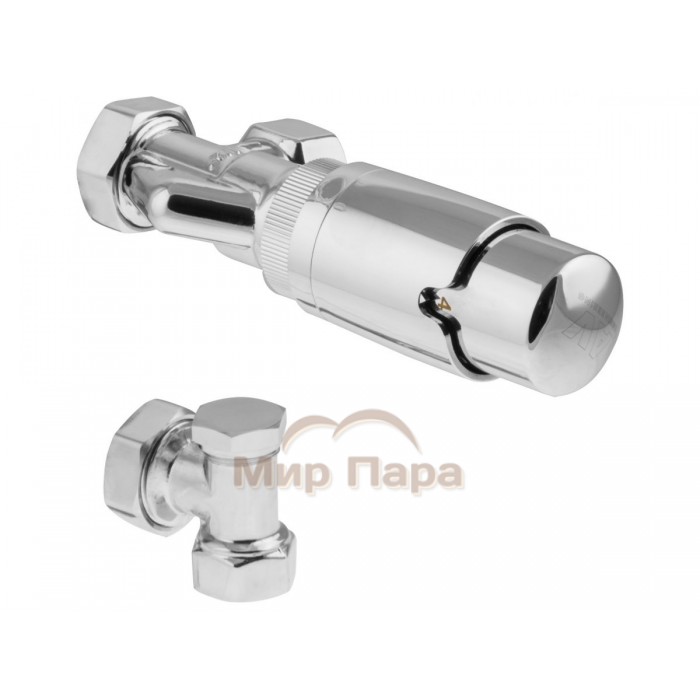 Комплект кранов для радиаторов 1/2" осевой Хром AV Engineering (AVE32012C)