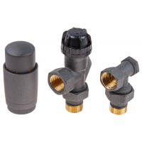 Комплект кранов для радиаторов 1/2" осевой Серый AV Engineering (AVE32012G)