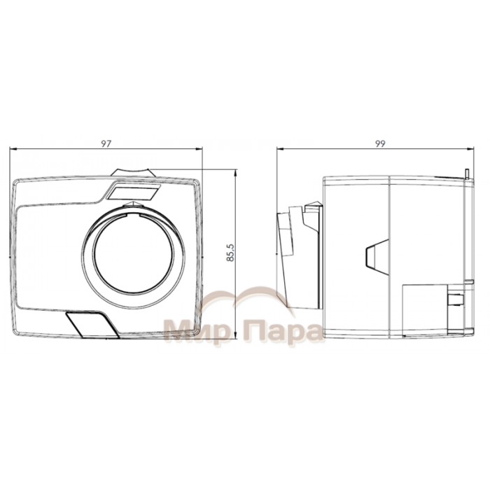 Привод электрический Afriso ARM 323 ProClick, 3-точечный, 230 В AC, 60 с, 6 Нм (14 323 10)