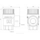 Предохранительный клапан Afriso для центрального отопления MS, 1,5 бар, ВР1/2" x ВР3/4" (42 376)