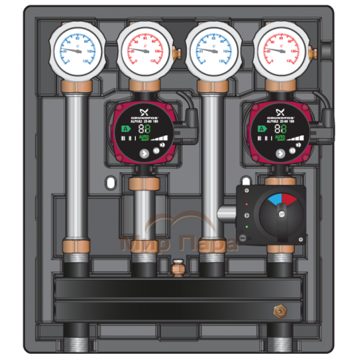 Насосная группа Meibes Kombimix UK/MK (STM) с насосом Grundfos UPSO 15-65