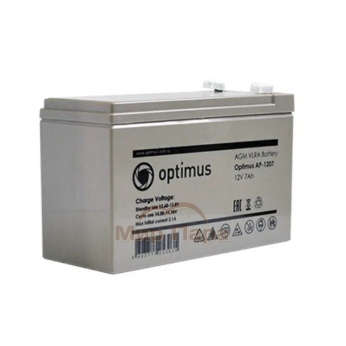 Аккумулятор Optimus АP1207, 7A/h