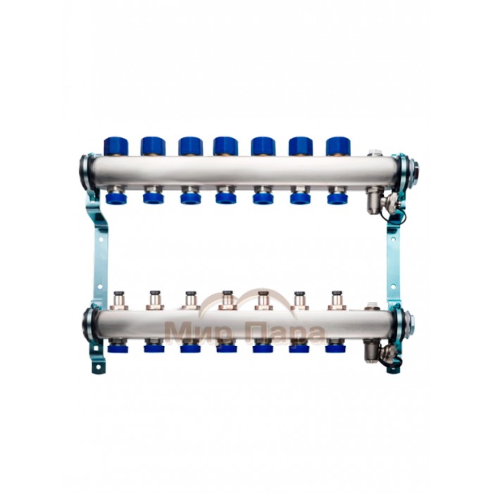 Коллектор без расходомеров, 7 контуров TECline MC1107 Коллектор без расходомеров, 7 контуров TECline MC1107