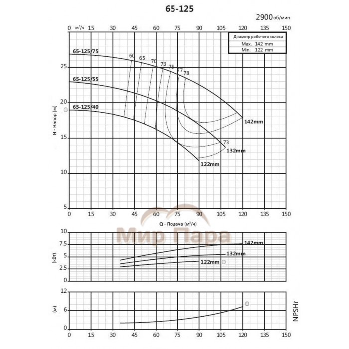 Моноблочный насос Purity PSTC 65-125/40 (N)