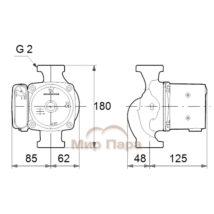 Насос циркуляционный Grundfos UPS 32-80