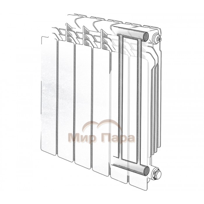 Радиатор биметаллический Standard Hidravlika Ducla B100 500