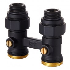 Узел нижнего подключения Royal Thermo прямой 1/2"х3/4" EK (черный)