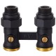Узел нижнего подключения Royal Thermo прямой 1/2"х3/4" EK (черный)