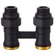Узел нижнего подключения Royal Thermo прямой 1/2"х3/4" EK (черный)