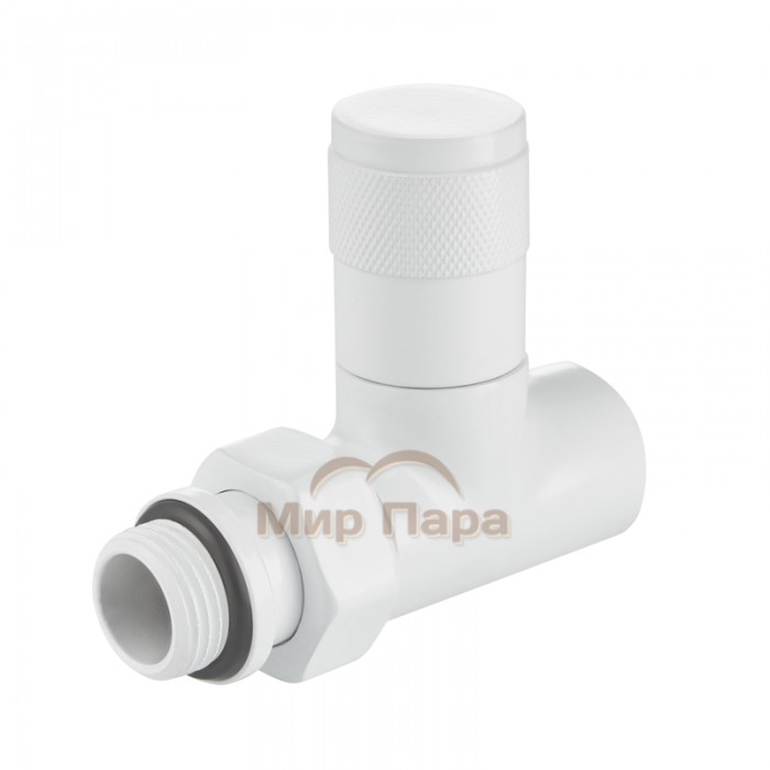 Набор дизайн-вентилей Royal Thermo PIANO, прямой (белый) 1/2"