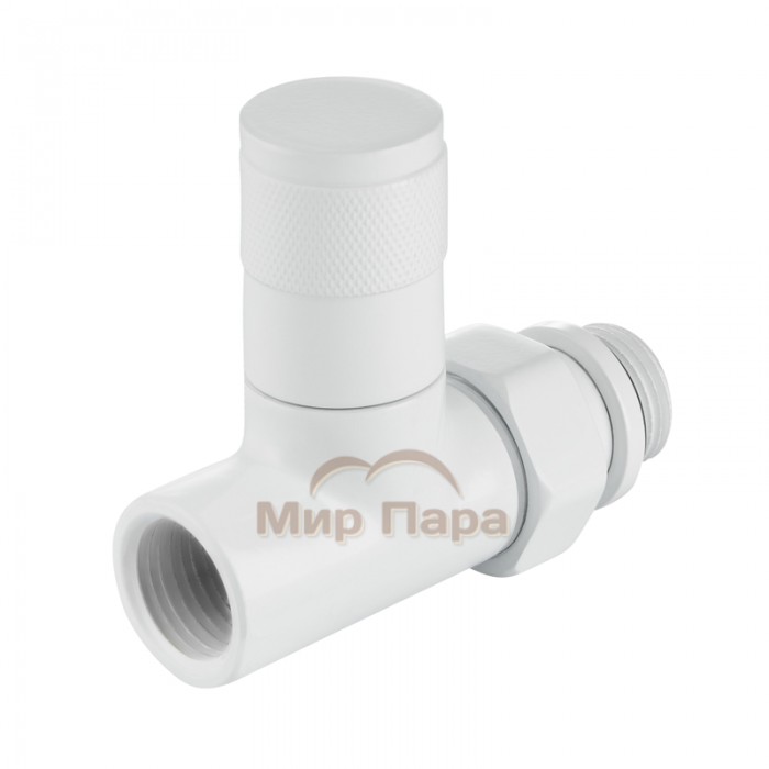 Набор дизайн-вентилей Royal Thermo PIANO, прямой (белый) 1/2"