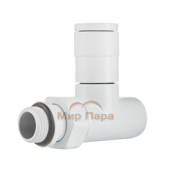 Набор дизайн-вентилей Royal Thermo PIANO, прямой (белый) 1/2"