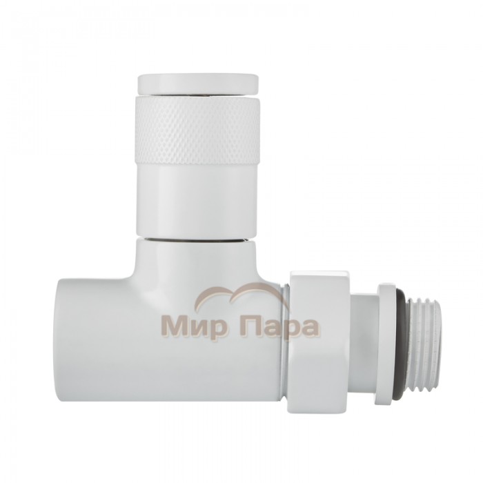 Набор дизайн-вентилей Royal Thermo PIANO, прямой (белый) 1/2"