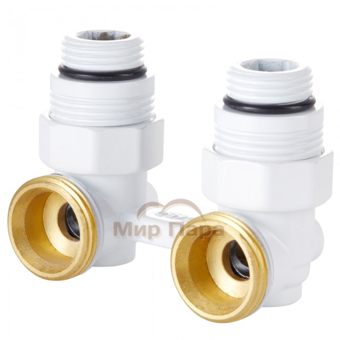 Узел нижнего подключения Royal Thermo угловой 1/2"х3/4" EK (белый)