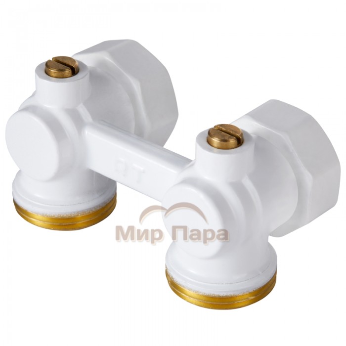 Узел нижнего подключения Royal Thermo угловой 1/2"х3/4" EK (белый)