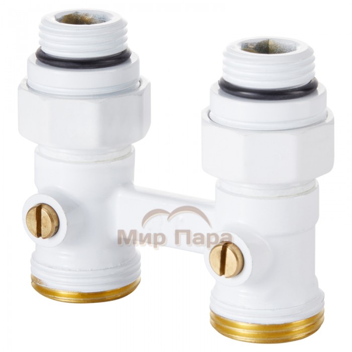Узел нижнего подключения Royal Thermo прямой 1/2"х3/4" EK (белый)