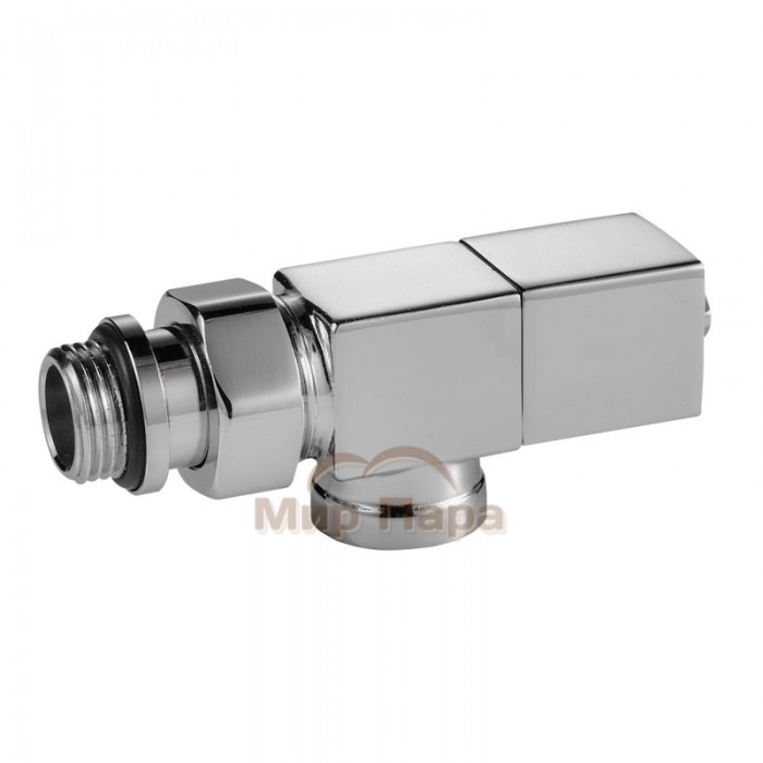 Набор дизайн-вентилей Royal Thermo CUBE, осевой (хром) 1/2"