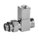 Набор дизайн-вентилей Royal Thermo CUBE, прямой (хром) 1/2"