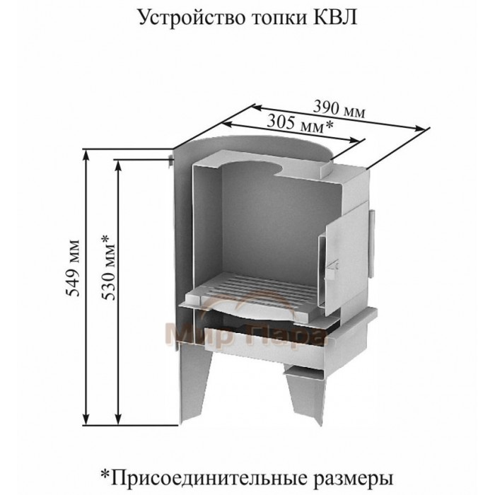 Топка водогрейной колонки Ермак КВЛ (сталь)
