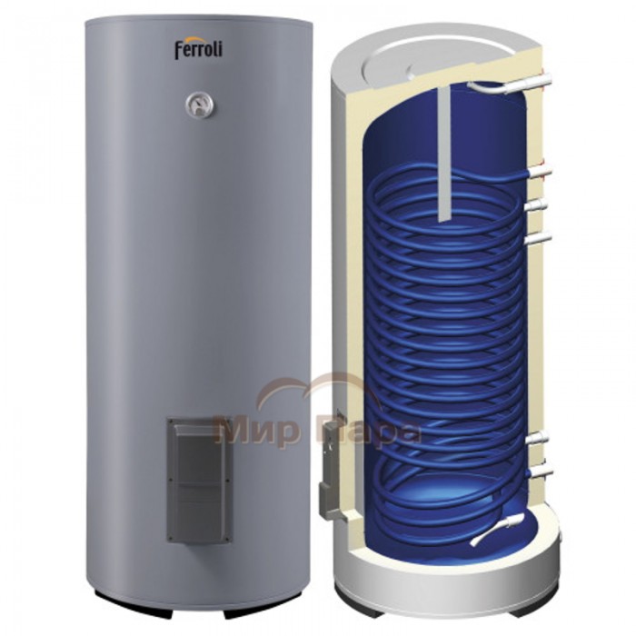 Бойлер косвенного нагрева Ferroli ECOUNIT F 200 1C (1змеевик, рециркуляция, ТЭН)