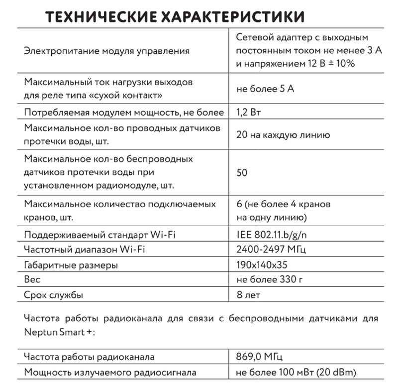 Модуль расширения Neptun Smart. TUYA, характеристики