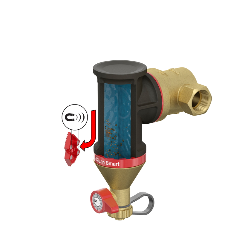 Фото изнутри Сепаратора грязи Flamco Clean Smart